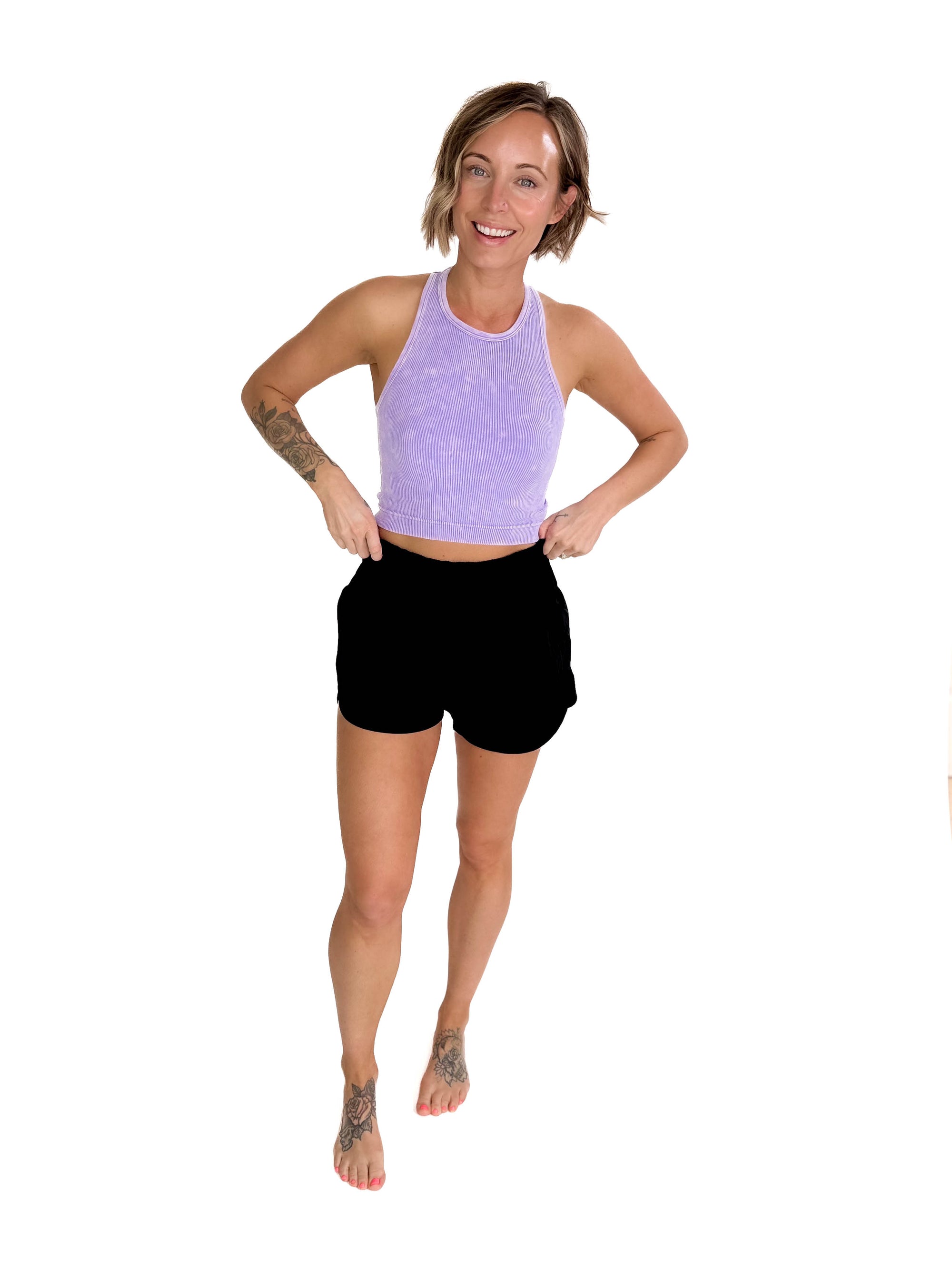 Kelsea Lined Windbreaker Short- BLACK