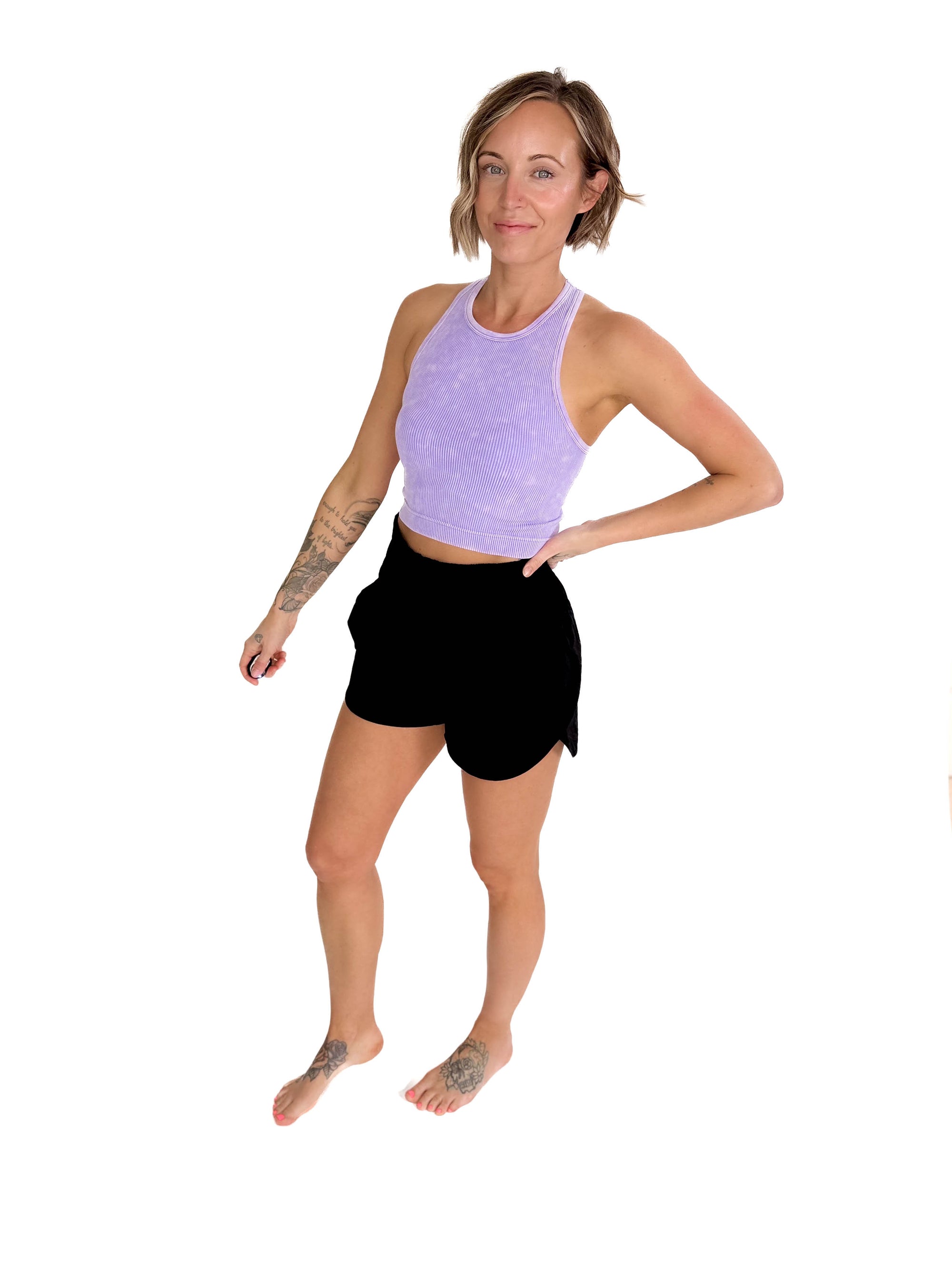 Kelsea Lined Windbreaker Short- BLACK