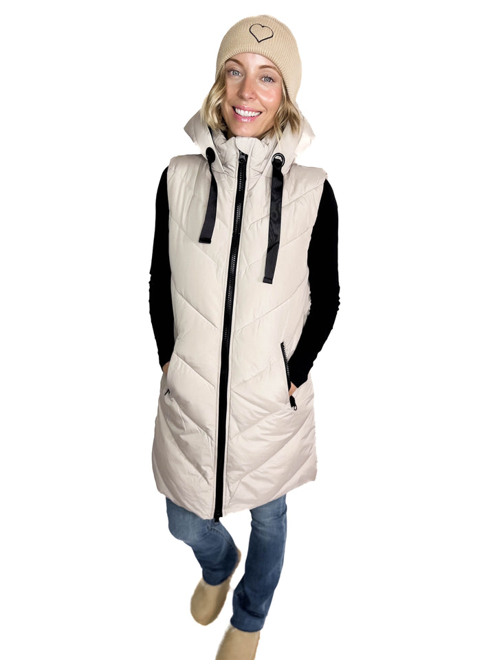 ONLY Skylar Hooded Vest- CHATEAU GRAY