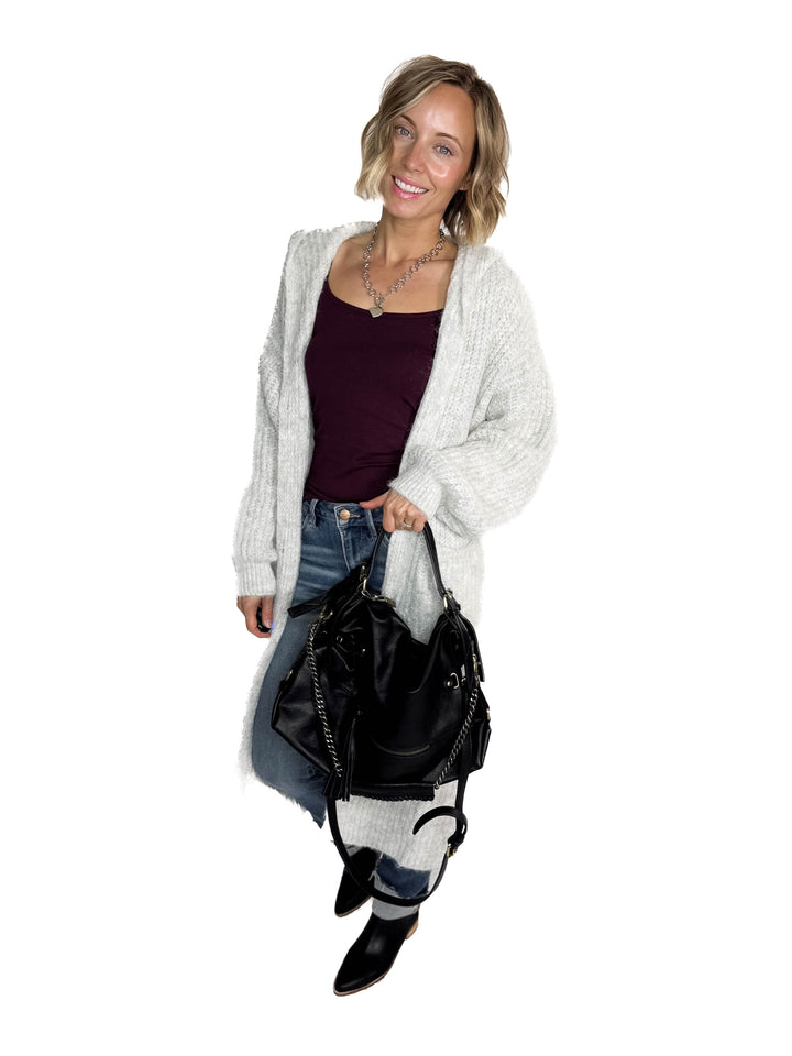 Jamila Rustic Tote Bag- BLACK