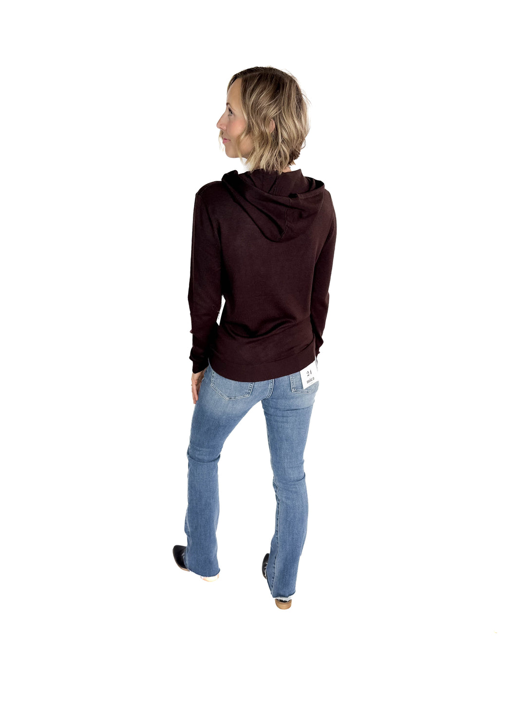 Spruceton Hooded Sweater- BROWN