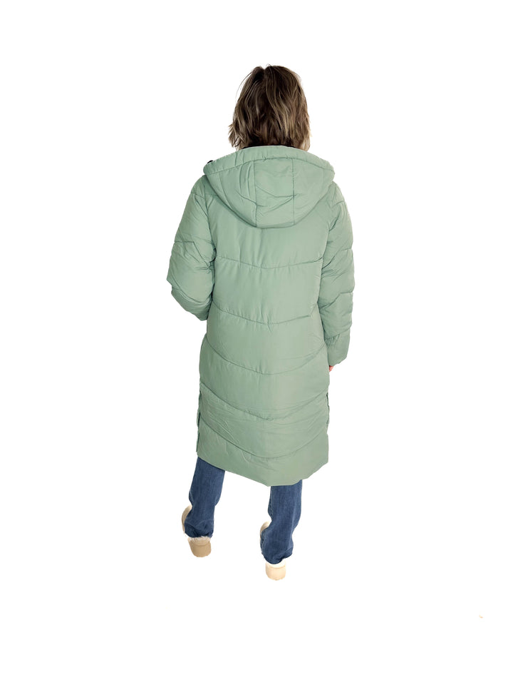 ONLY Maggi Long Puffer Coat- LILY PAD