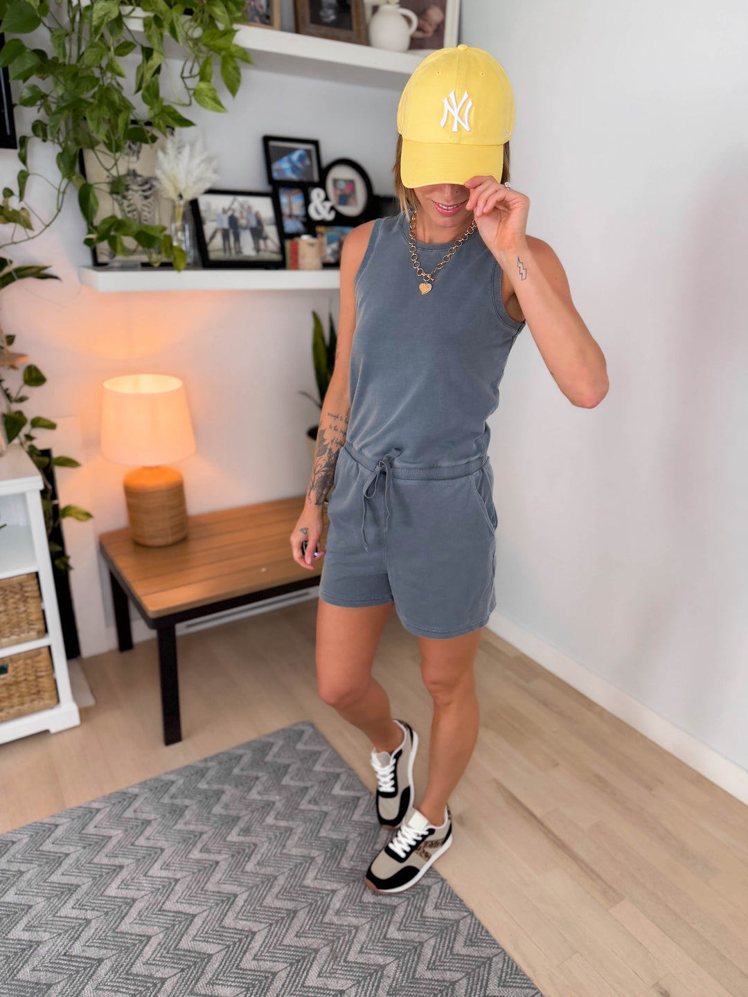 Thread & Supply Joey Romper- VINTAGE INDIGO