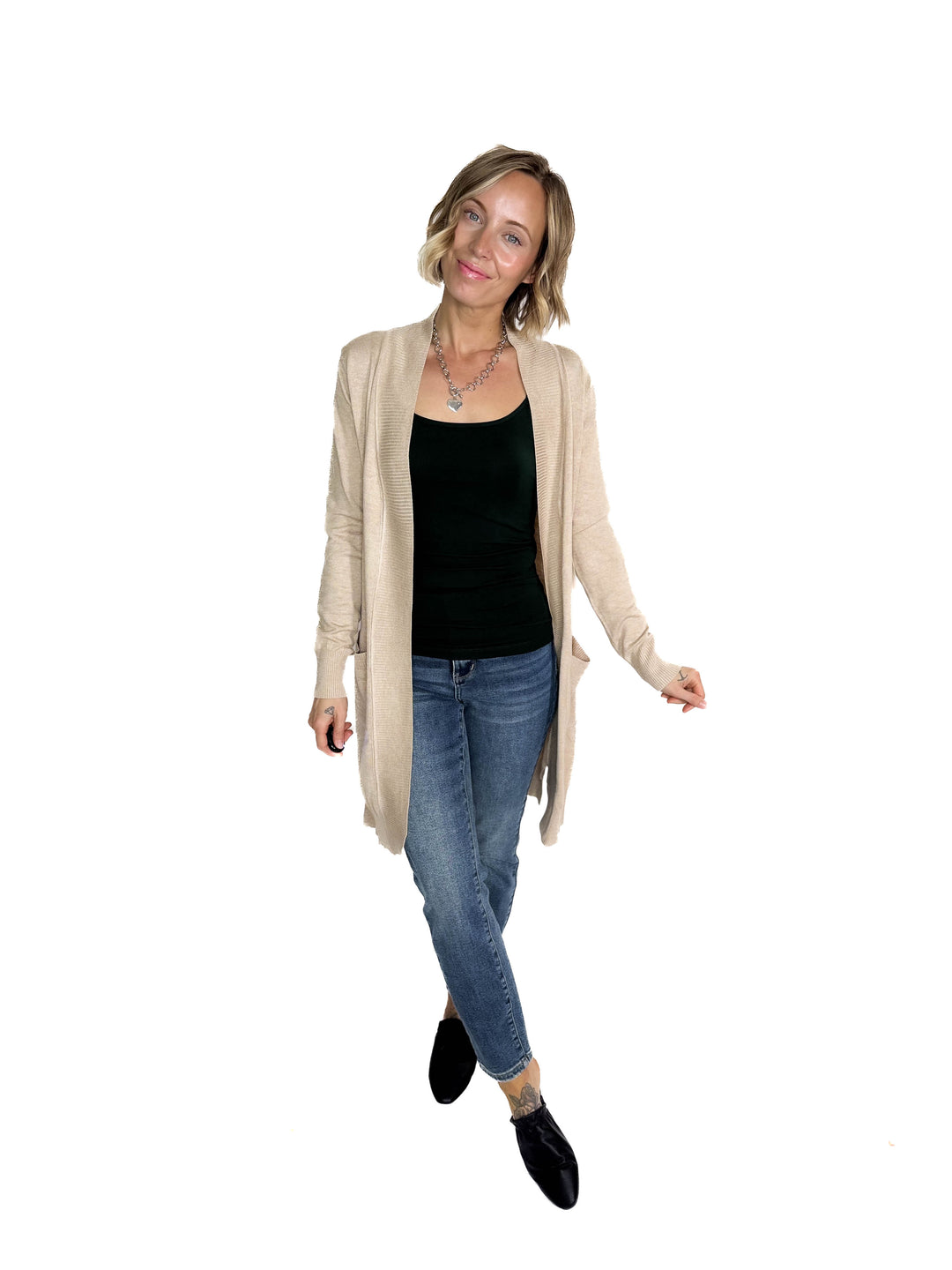 Birchwood Classic Pocket Cardigan- KHAKI