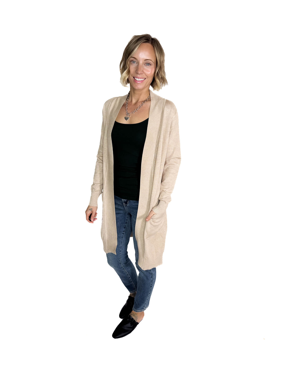Birchwood Classic Pocket Cardigan- KHAKI