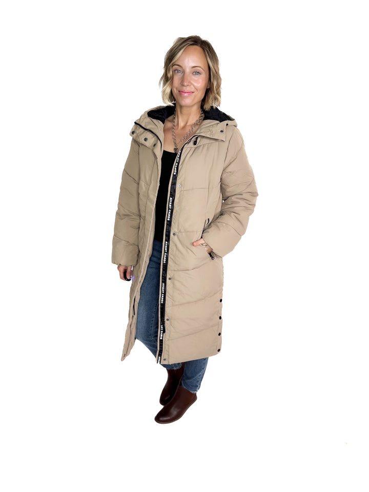 ONLY Maggi Long Puffer Coat- SILVER MINK