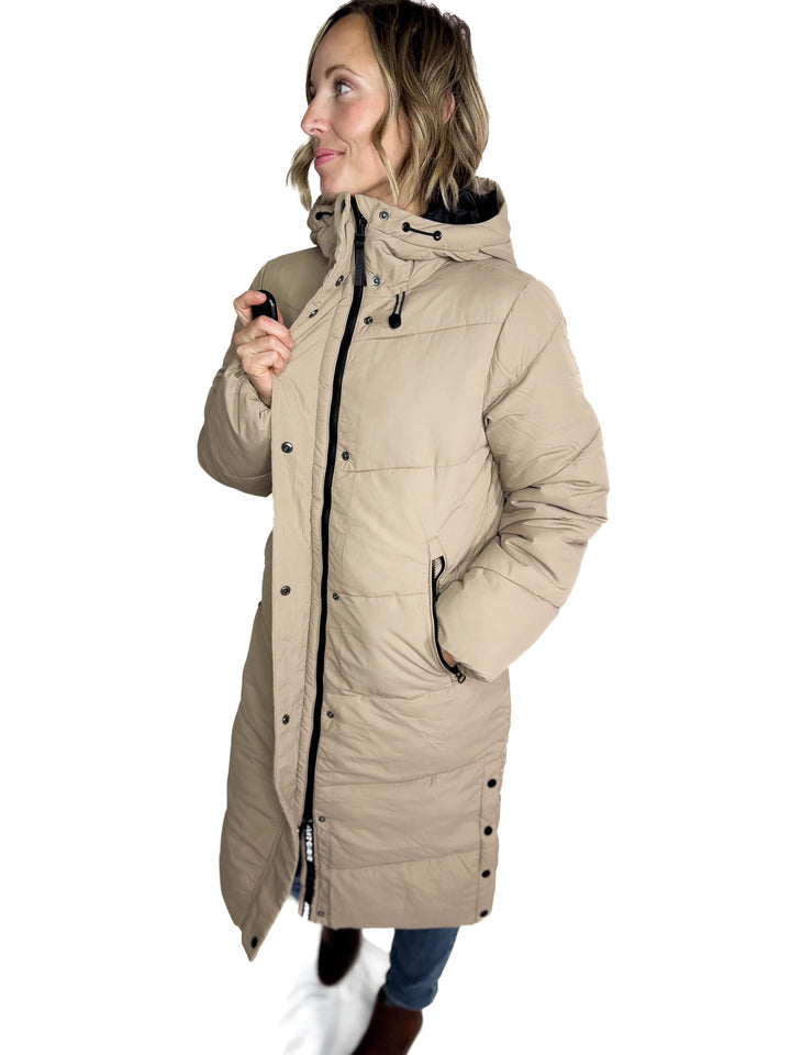 ONLY Maggi Long Puffer Coat- SILVER MINK