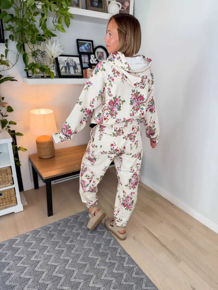 Jen Sweatpant and Hoodie Set- FLORAL