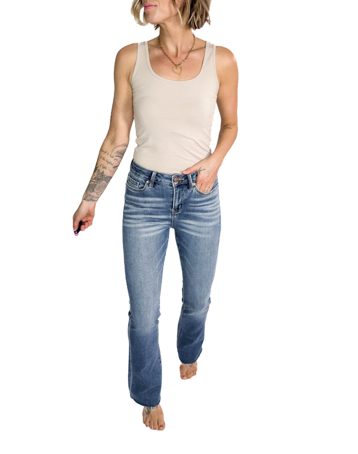 MICA Wynter High Rise Boot Cut Jean- MEDIUM WASH-FINAL SALE  *30+31*