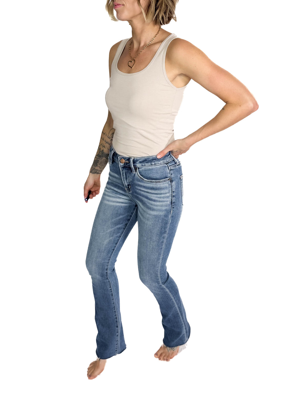 MICA Wynter High Rise Boot Cut Jean- MEDIUM WASH-FINAL SALE  *30+31*