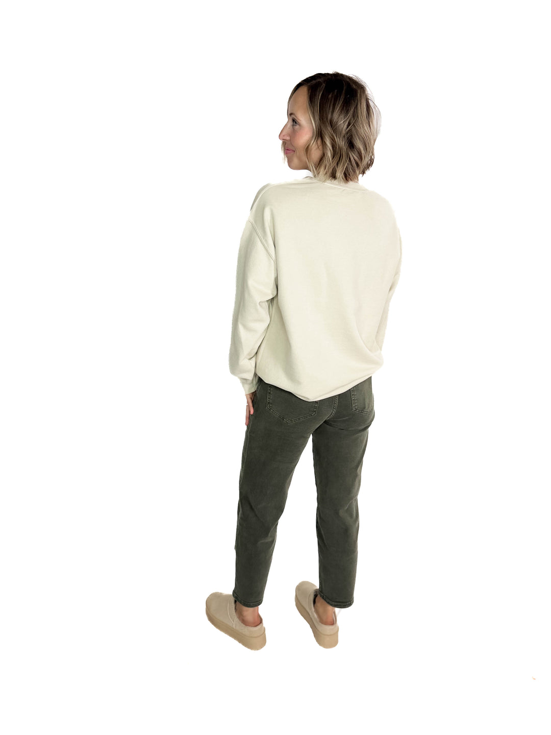 Bubblegum Grinch Crewneck- SAND