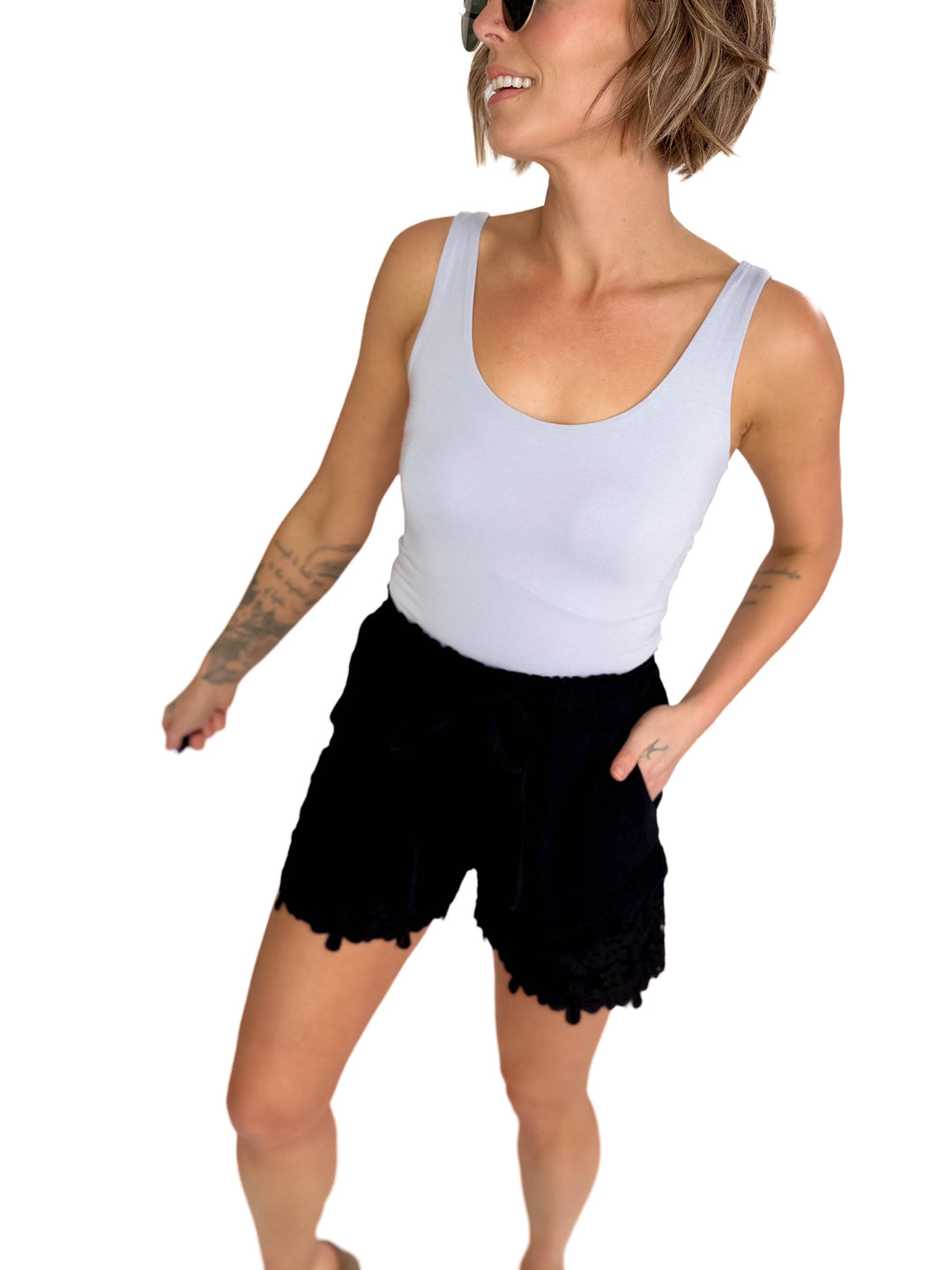 Lucy Scoop Neck Jersey Tank- DUSTY BLUE-FINAL SALE