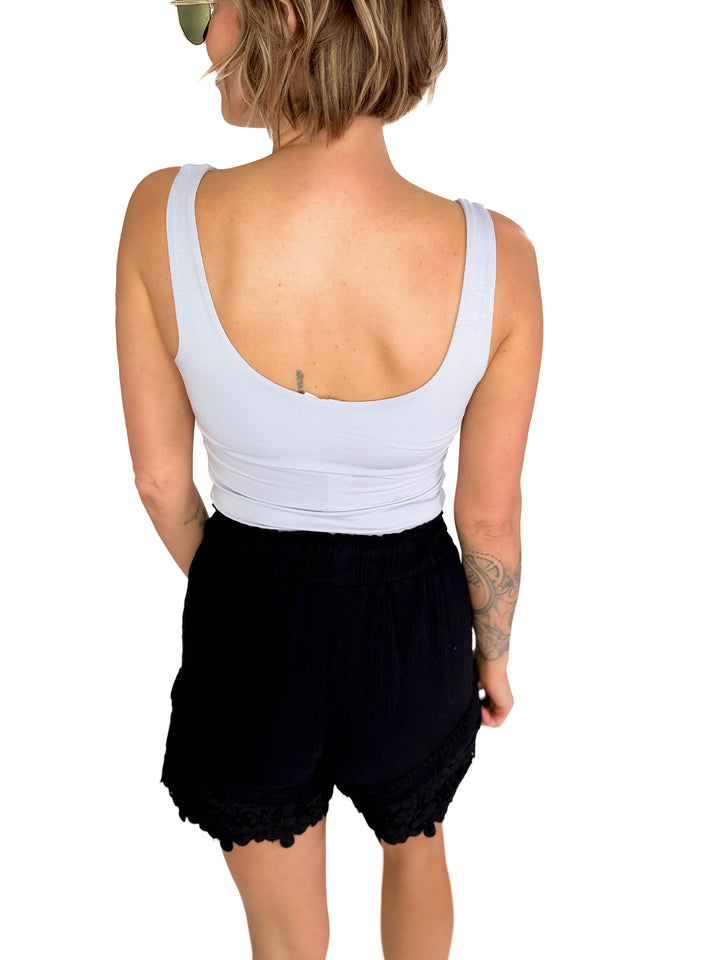 Lucy Scoop Neck Jersey Tank- DUSTY BLUE-FINAL SALE