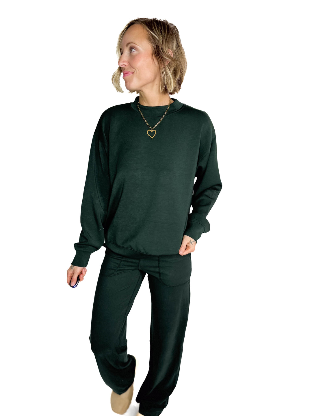 Everett Modal Pullover- REGENCY GREEN