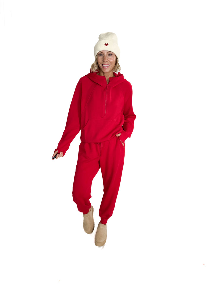 Everett Modal Jogger- TRUE RED