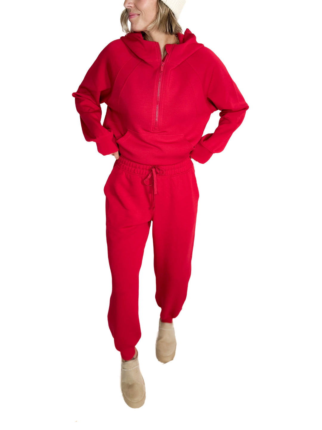 Everett Modal Jogger- TRUE RED