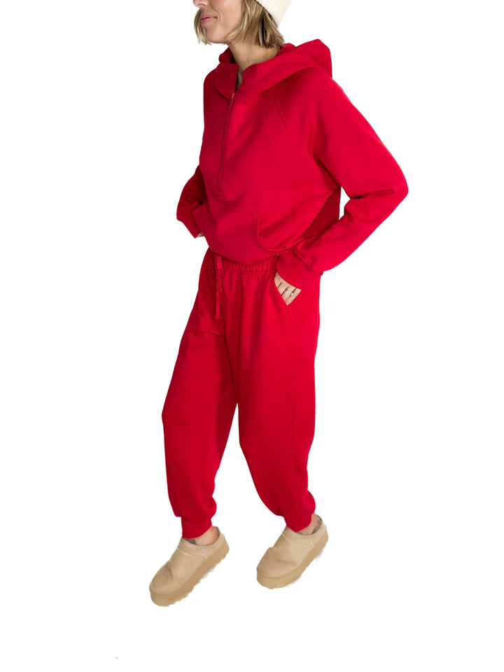 Everett Modal Jogger- TRUE RED