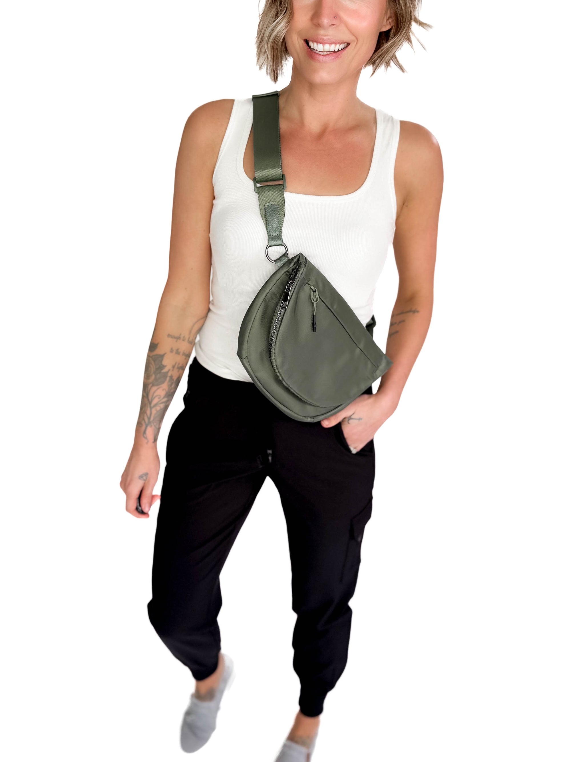 Savvy Nylon Bum Bug- OLIVE