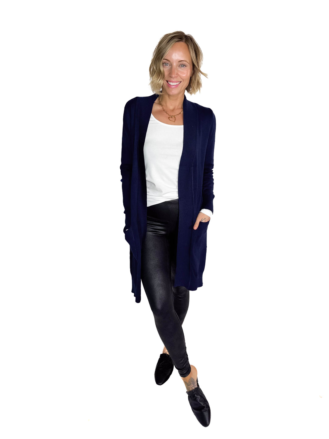 Birchwood Classic Pocket Cardigan- NAVY