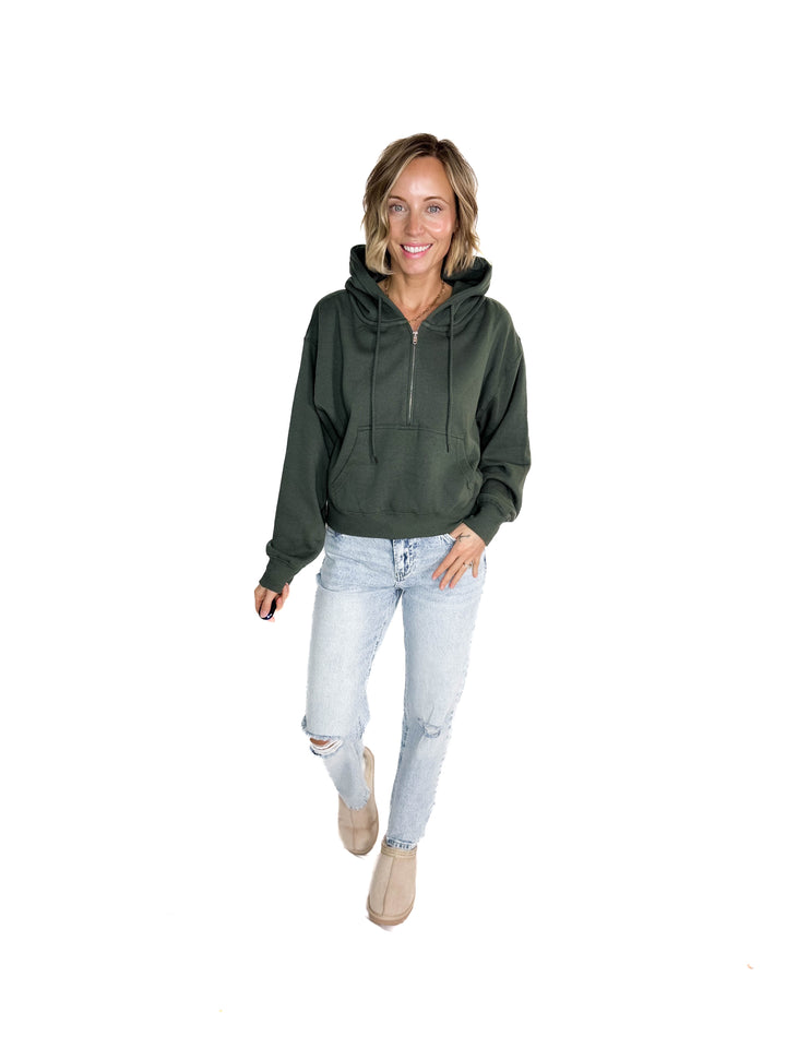 Jaxx 1/2 Zip Hoodie- GREEN