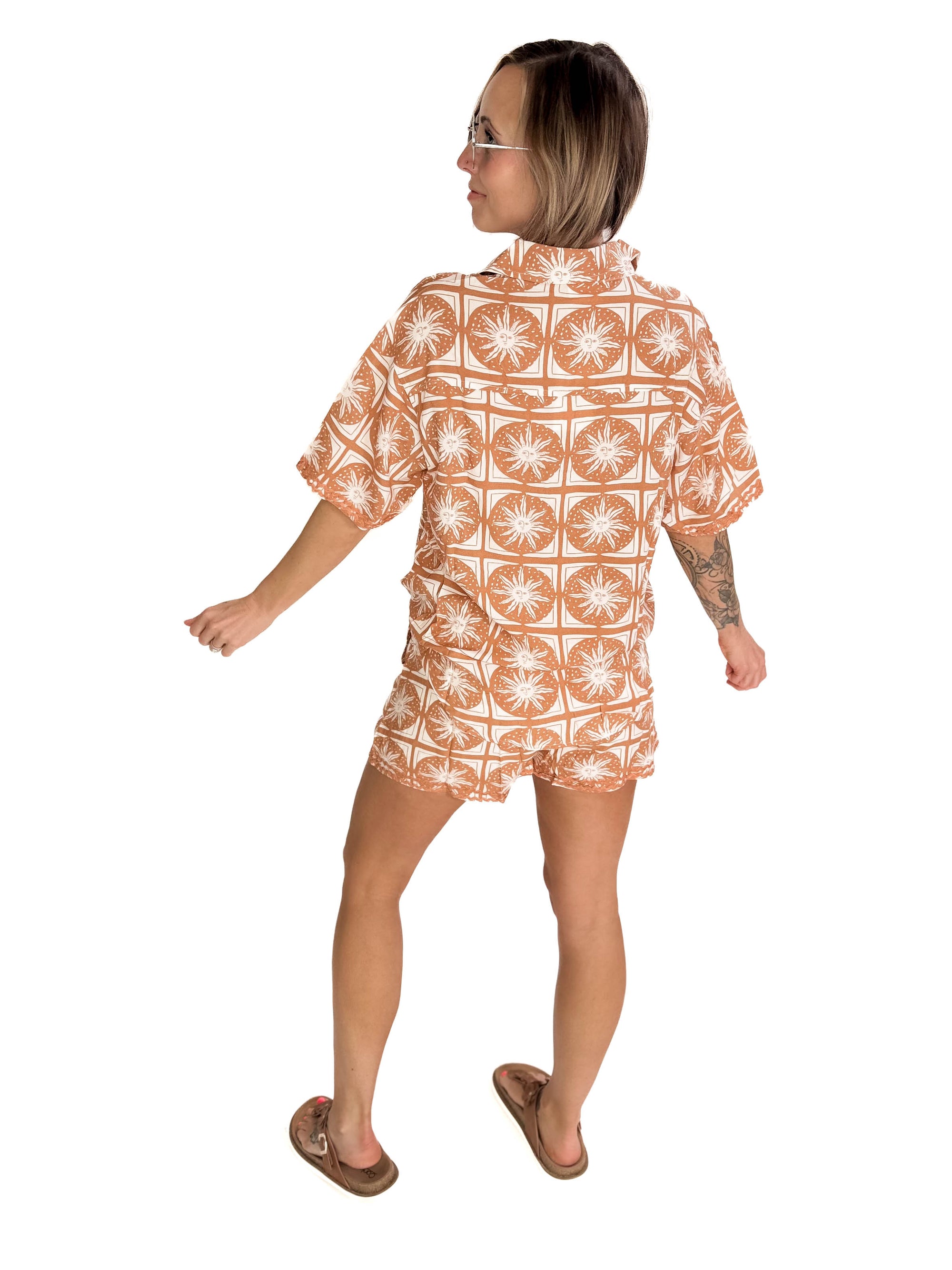 Katrina Breezy Short and Top Set- TAUPE