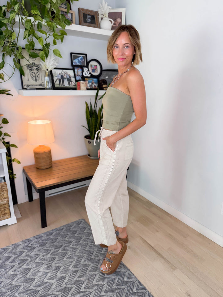Moonlit Basic Jersey Bandeau- FERN