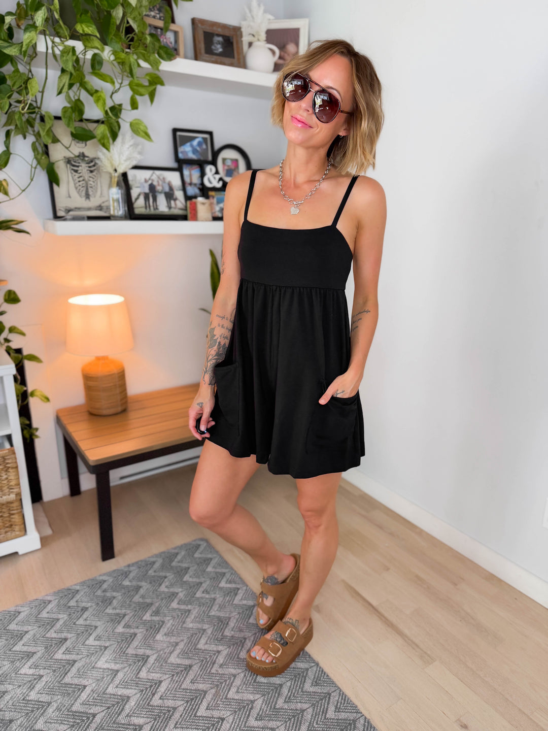 Kaylani Romper- BLACK