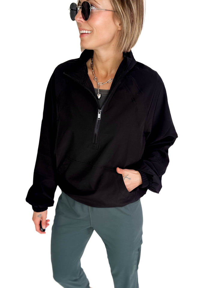 Galia Windbreaker Jacket- BLACK-FINAL SALE
