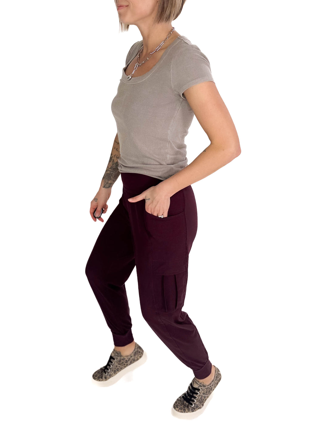 Only The Best Butter Jogger- CASSIS-FINAL SALE