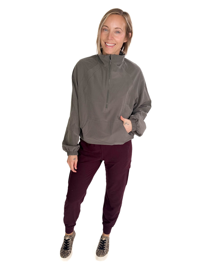 Galia Windbreaker Jacket- ARMY GREEN-FINAL SALE