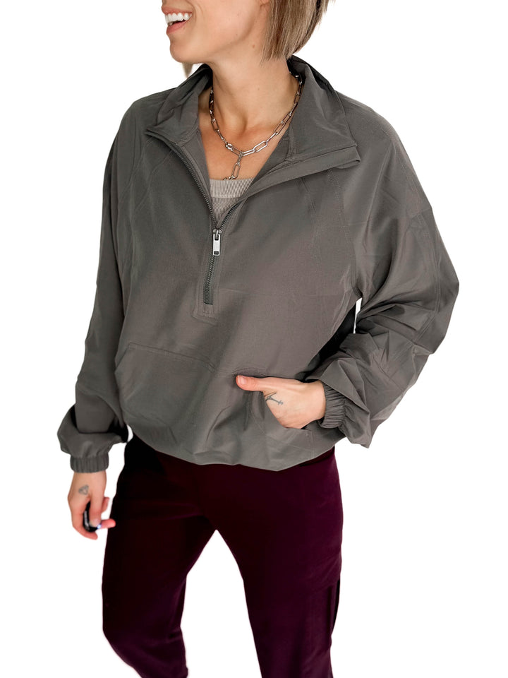 Galia Windbreaker Jacket- ARMY GREEN-FINAL SALE