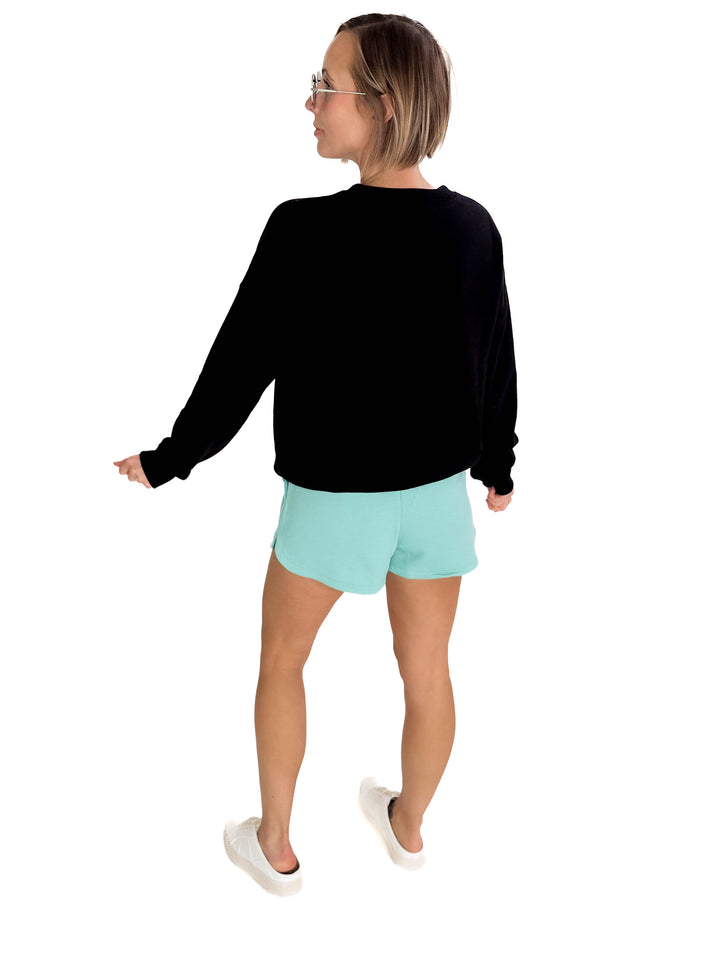 T+G Essential Fleece Sweatshirt- BLACK-FINAL SALE