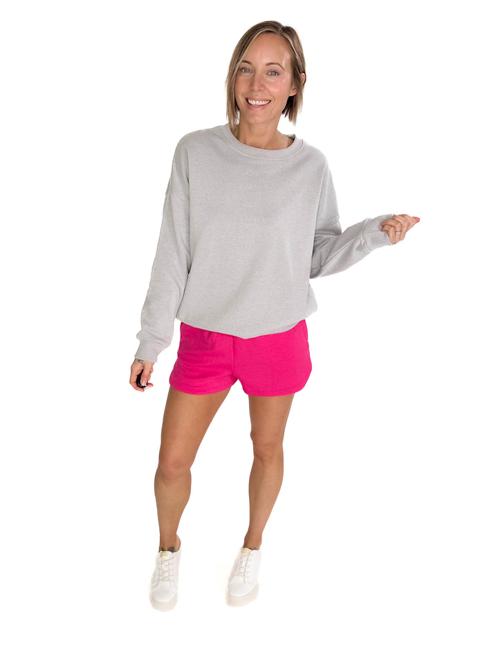 T+G Essential Fleece Sweatshirt- GREY-FINAL SALE