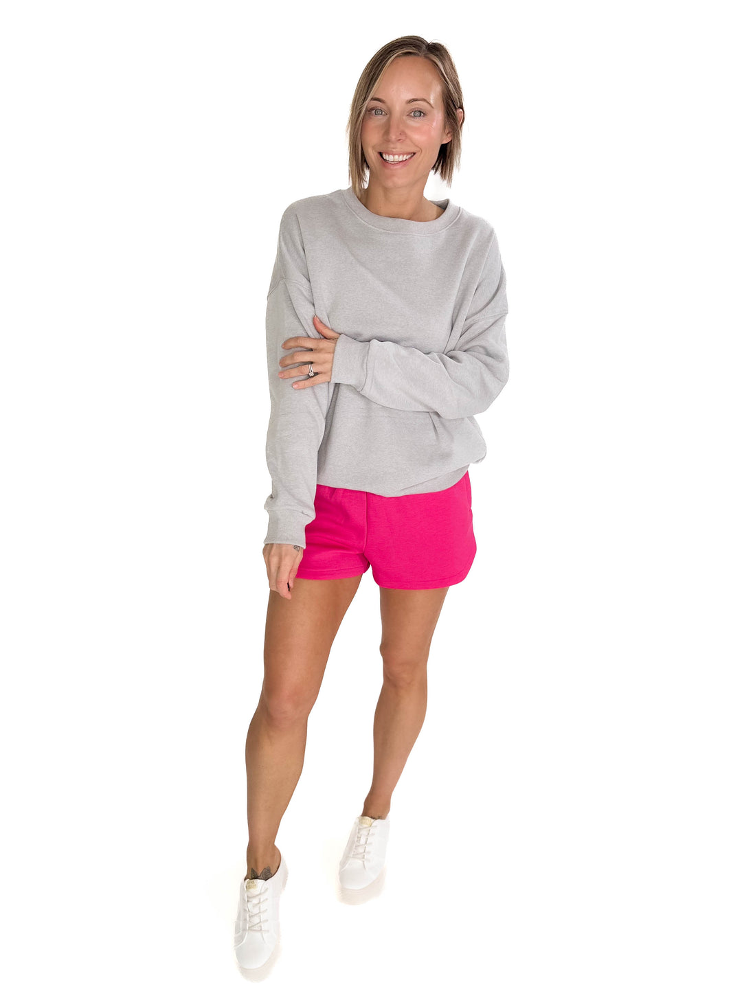 T+G Essential Fleece Sweatshirt- GREY-FINAL SALE