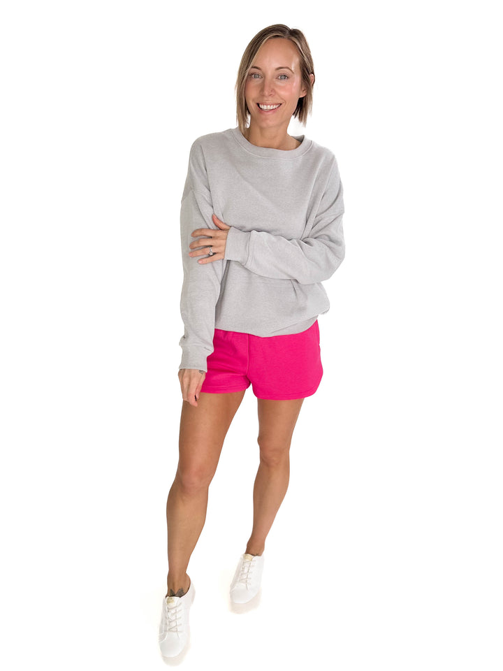 T+G Essential Fleece Sweatshirt- GREY-FINAL SALE