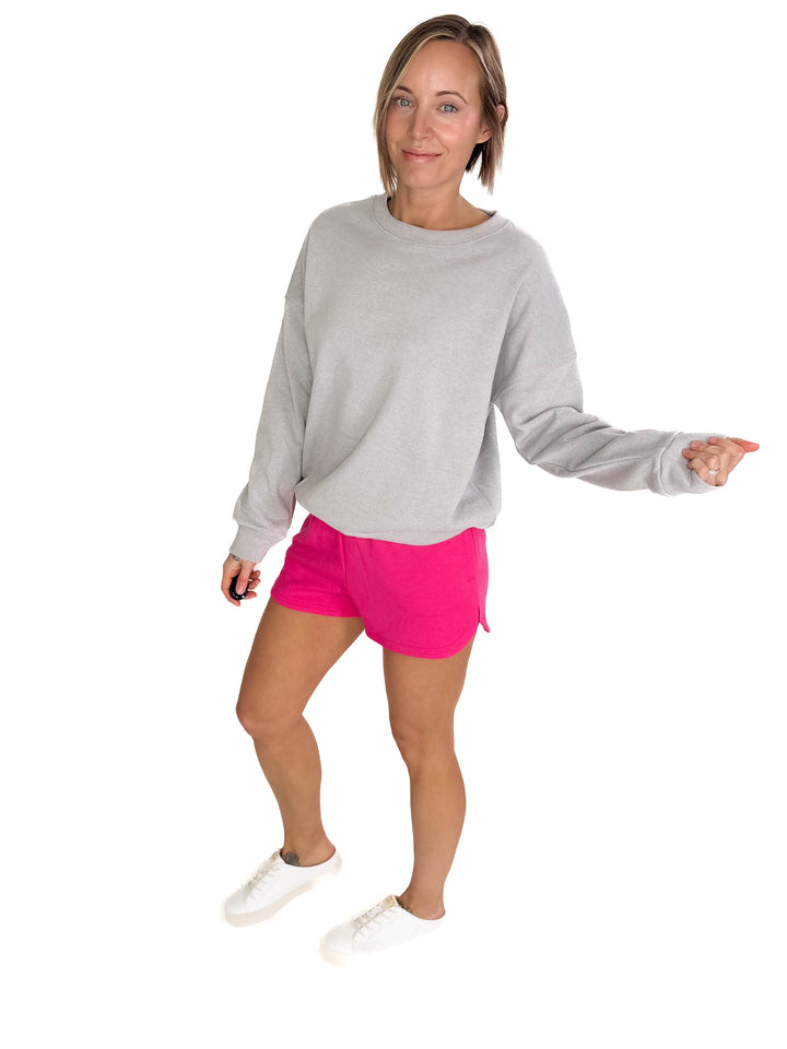 T+G Essential Fleece Sweatshirt- GREY-FINAL SALE
