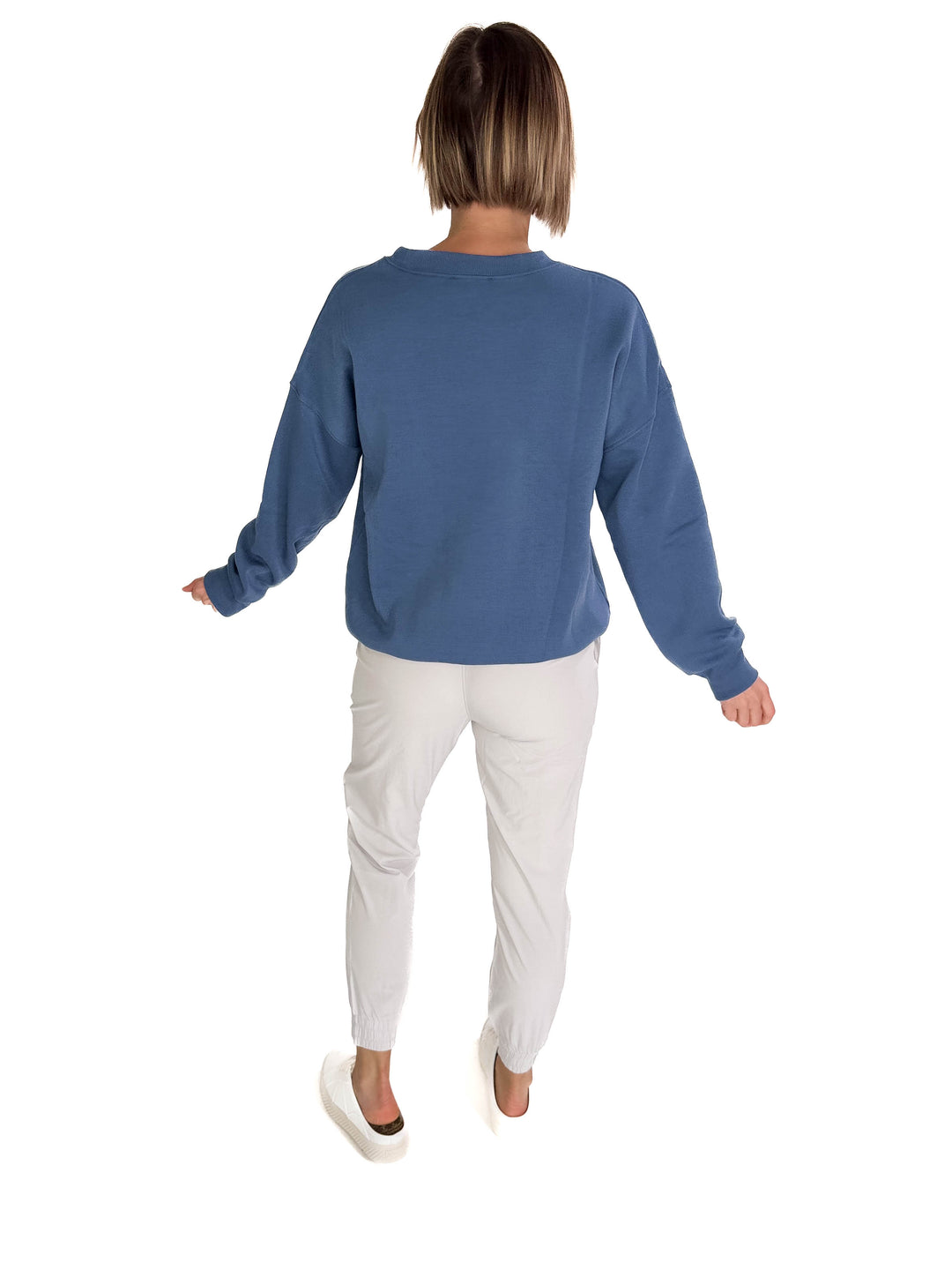 T+G Essential Fleece Sweatshirt- DUSTY BLUE-FINAL SALE