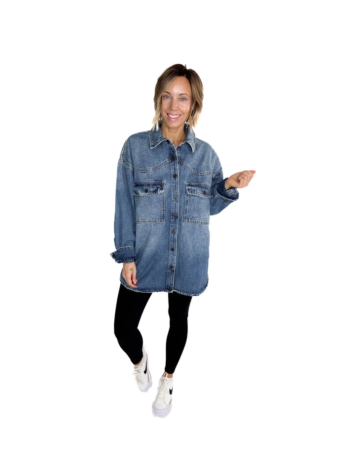 HIDDEN JEANS Abbi Oversized Denim Jacket