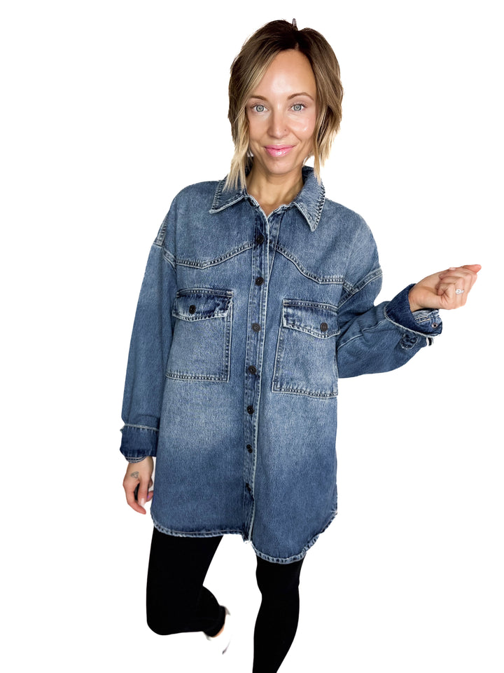 HIDDEN JEANS Abbi Oversized Denim Jacket