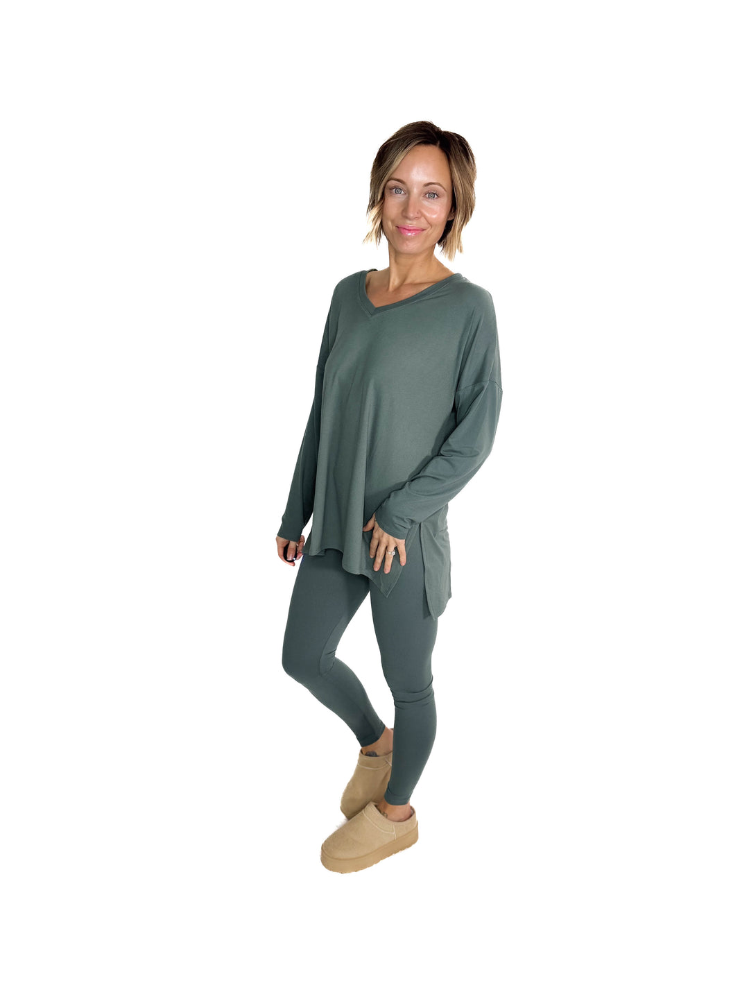 Essential Butter Legging Set- ASH JADE - final sale