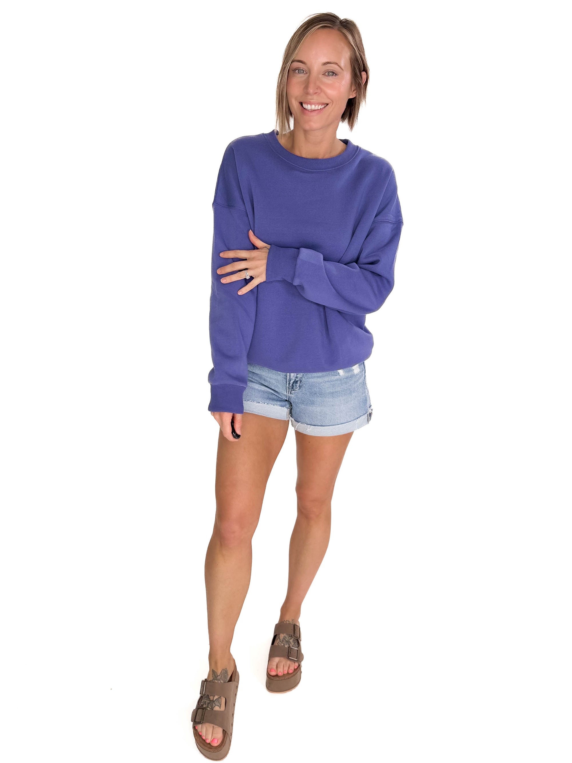 T+G Essential Fleece Sweatshirt- MARLIN