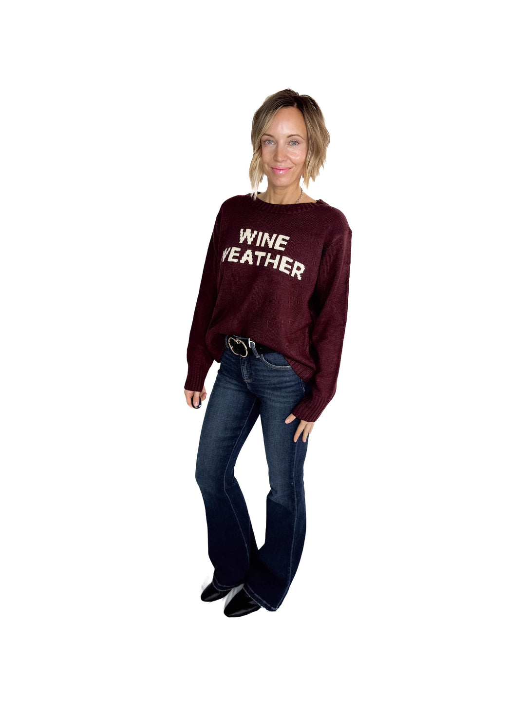 Wine Weather Knit Sweater