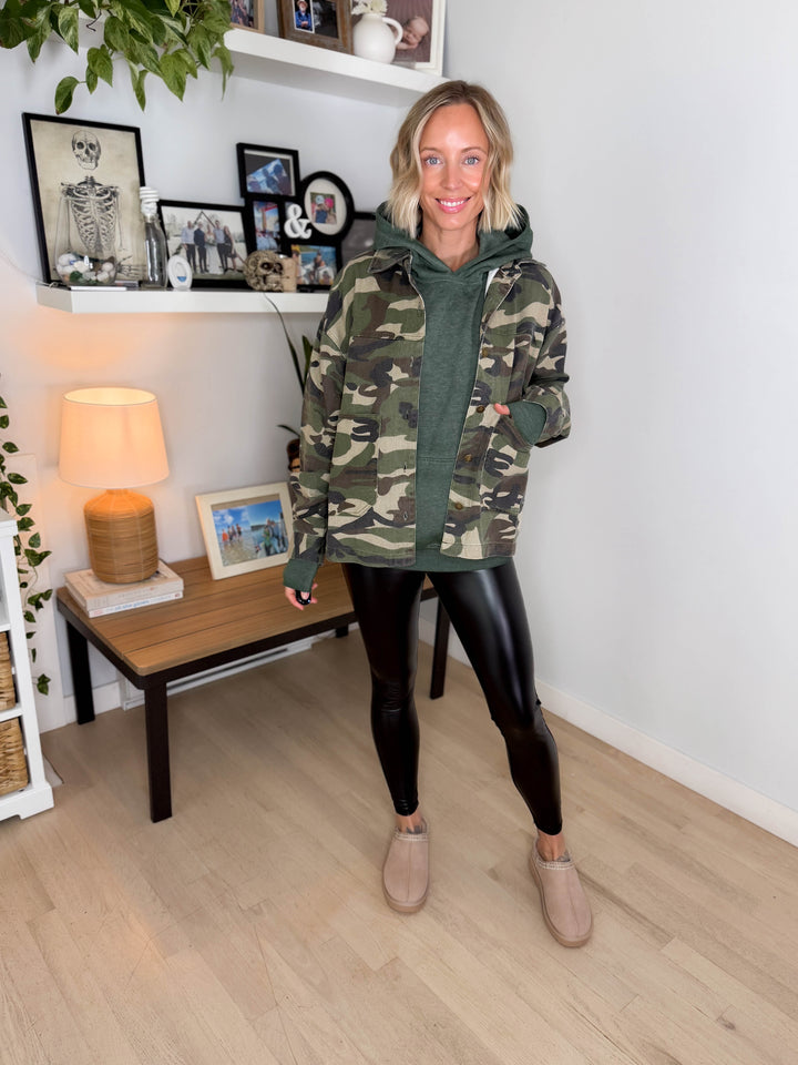 Brandyn Oversized Vintage Camo Jacket