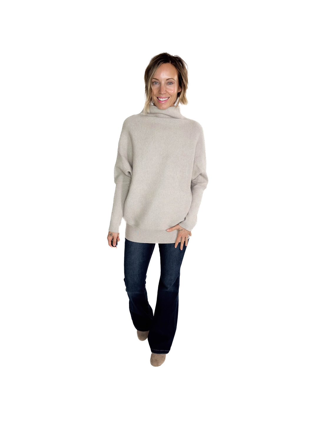 Maren Dolman Sweater- HTHR MOCHA