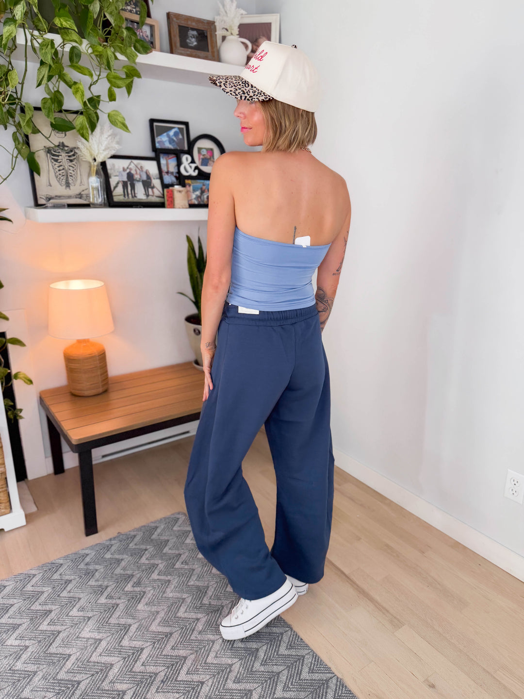 Moonlit Basic Jersey Bandeau- DENIM BLUE