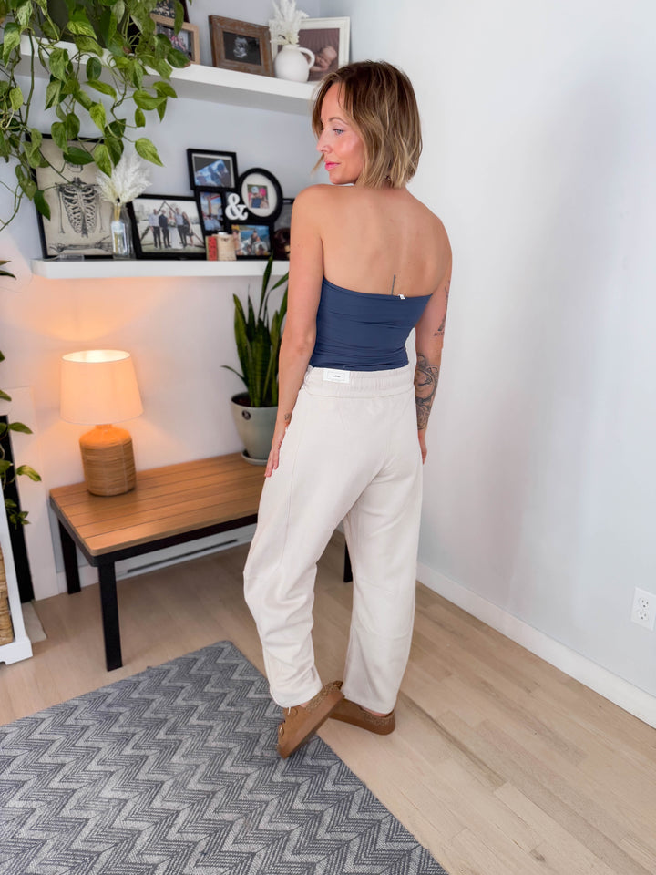 Moonlit Basic Jersey Bandeau- DARK DENIM