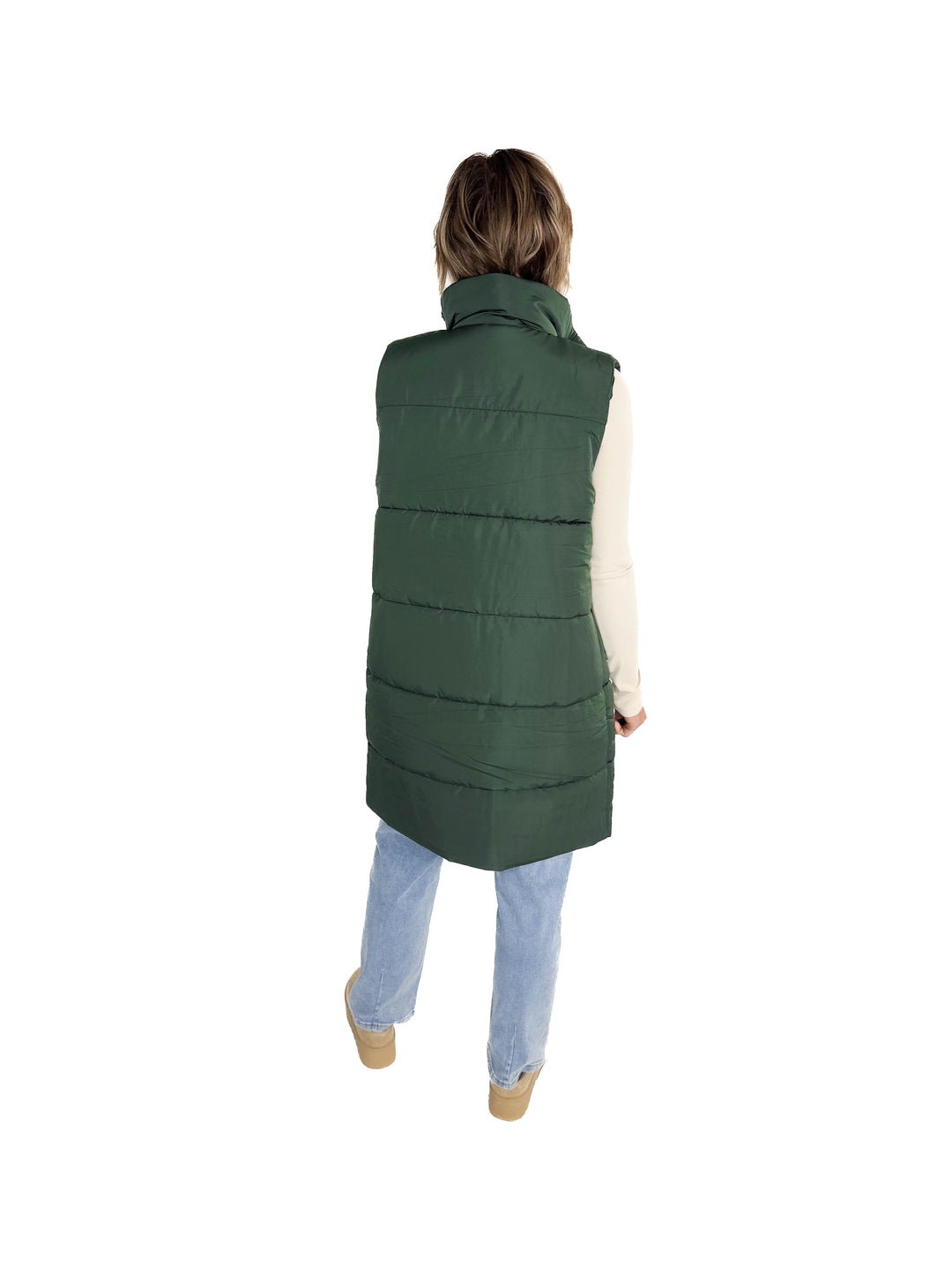Remington Longline Puffer Vest- GREEN