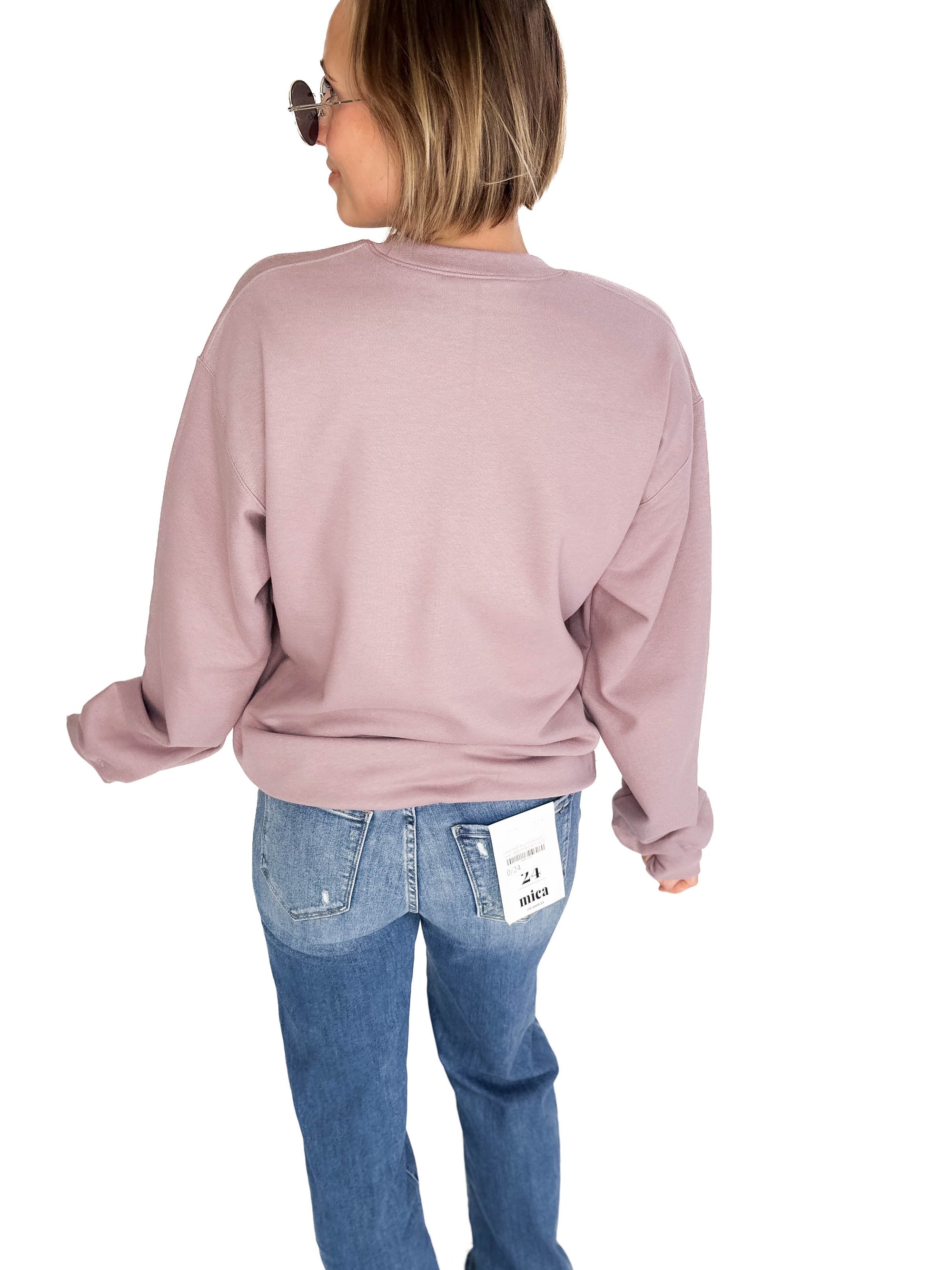 Beach Bum Graphic Crewneck- VINTAGE MAUVE