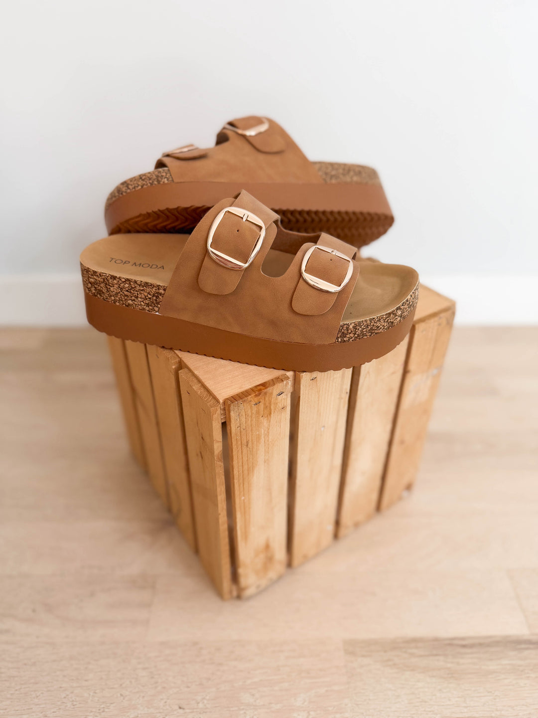 Avril Platform Sandal- TAN