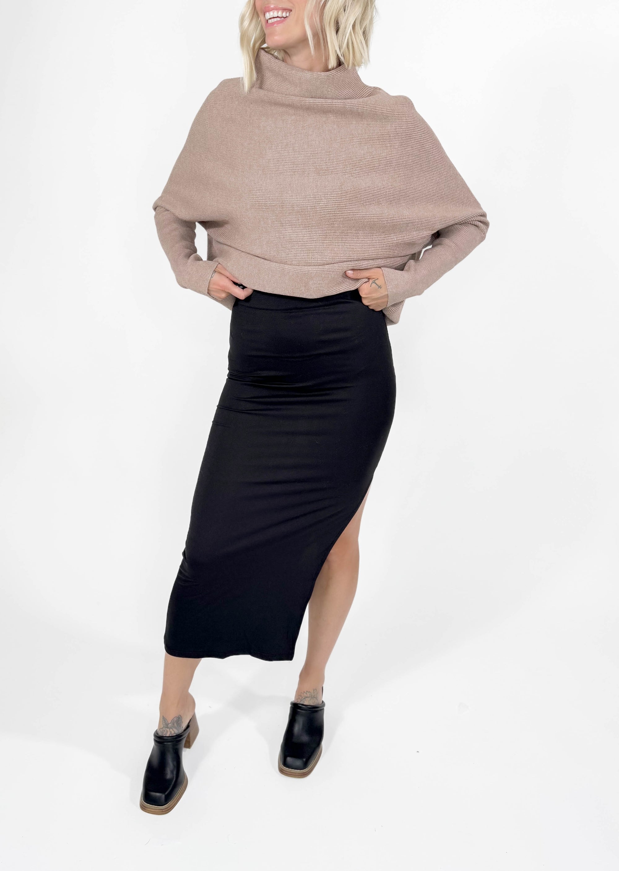 Need It Pencil Midi Skirt-FINAL SALE